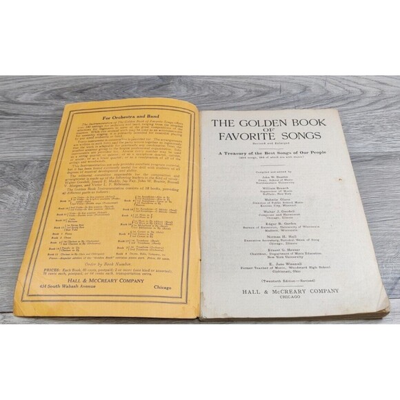 THE GOLDEN BOOK OF FAVORITE SONGS - 20TH EDITION- REVISED - 1923 - Picture 7 of 12